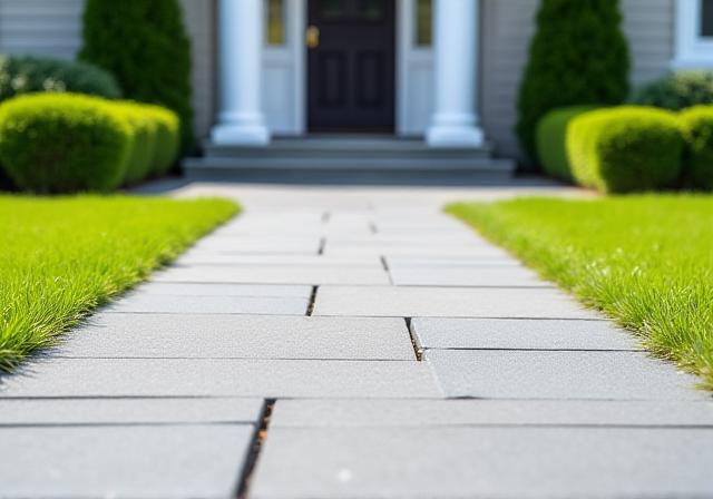 Cleaned and edged walkway